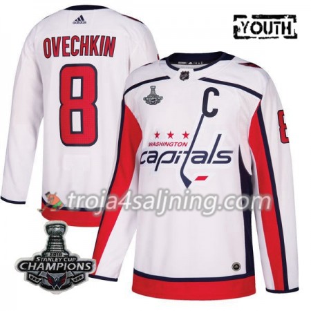Washington Capitals tröja Alex Ovechkin 8 2018 Stanley Cup Champions Adidas Vit Authentic - NHL Tröjor Barn Washington Capitals tröja Alex Ovechkin 8 2018 Stanley Cup Champions Adidas Vit Authentic - NHL Tröjor Barn